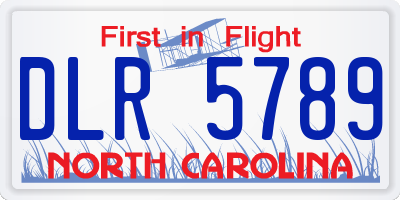 NC license plate DLR5789