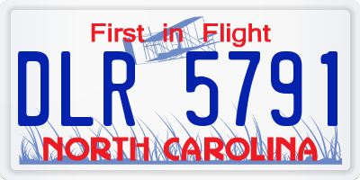 NC license plate DLR5791