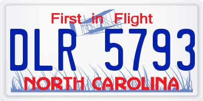 NC license plate DLR5793