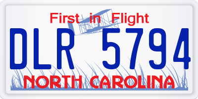 NC license plate DLR5794