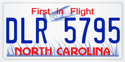 NC license plate DLR5795