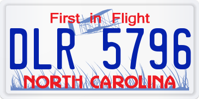 NC license plate DLR5796