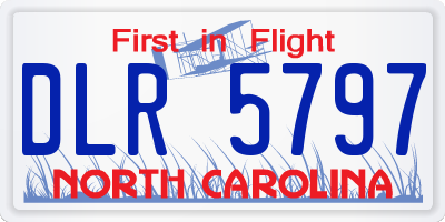 NC license plate DLR5797