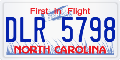 NC license plate DLR5798
