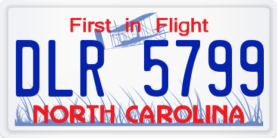 NC license plate DLR5799