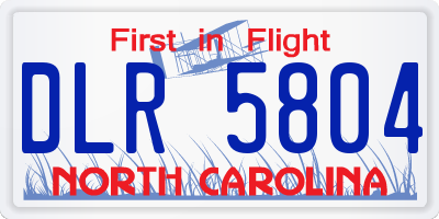 NC license plate DLR5804