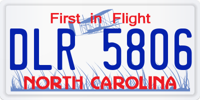 NC license plate DLR5806