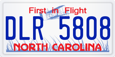 NC license plate DLR5808