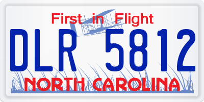 NC license plate DLR5812