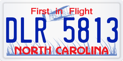 NC license plate DLR5813