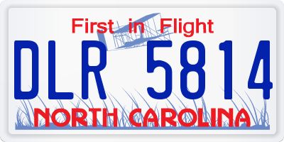 NC license plate DLR5814