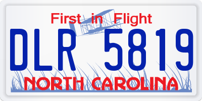 NC license plate DLR5819