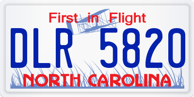 NC license plate DLR5820