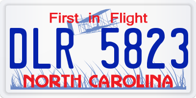 NC license plate DLR5823