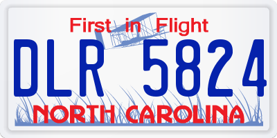 NC license plate DLR5824