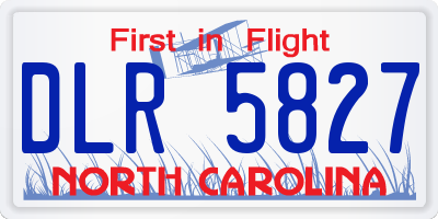 NC license plate DLR5827