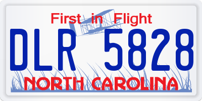 NC license plate DLR5828