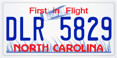 NC license plate DLR5829