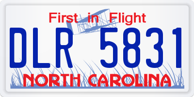 NC license plate DLR5831