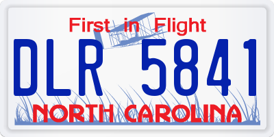 NC license plate DLR5841