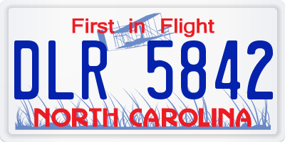 NC license plate DLR5842