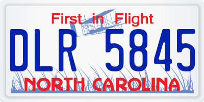 NC license plate DLR5845