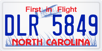 NC license plate DLR5849
