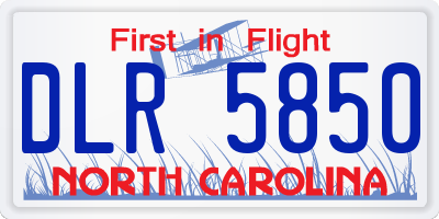 NC license plate DLR5850