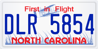 NC license plate DLR5854