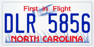 NC license plate DLR5856