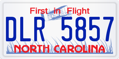 NC license plate DLR5857