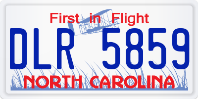 NC license plate DLR5859