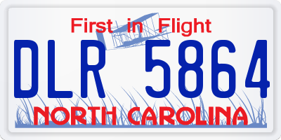 NC license plate DLR5864