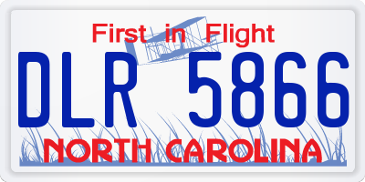 NC license plate DLR5866