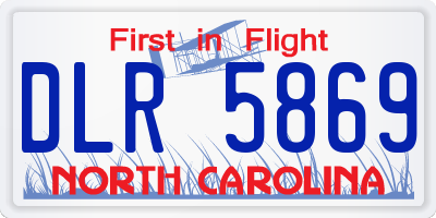 NC license plate DLR5869