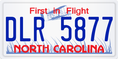 NC license plate DLR5877