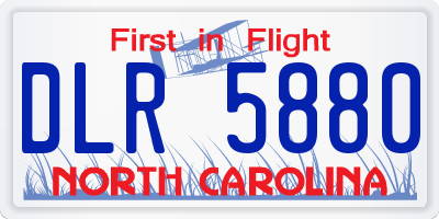 NC license plate DLR5880