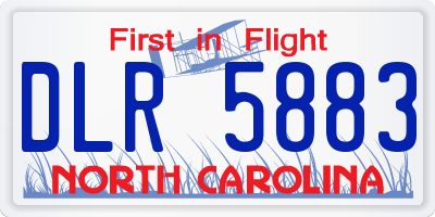 NC license plate DLR5883