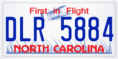 NC license plate DLR5884