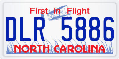 NC license plate DLR5886