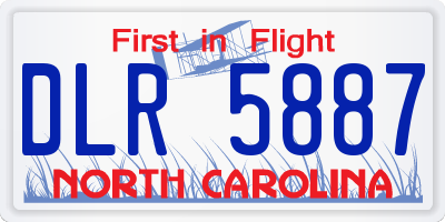 NC license plate DLR5887