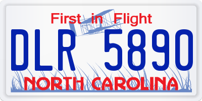 NC license plate DLR5890