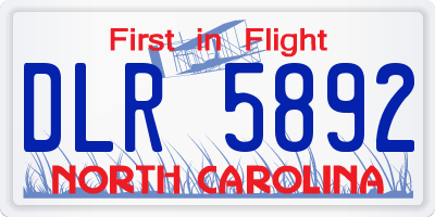 NC license plate DLR5892