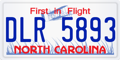 NC license plate DLR5893
