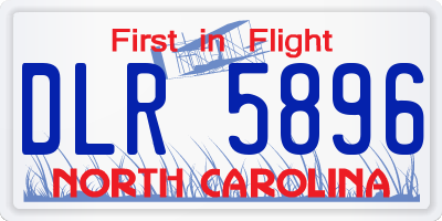 NC license plate DLR5896