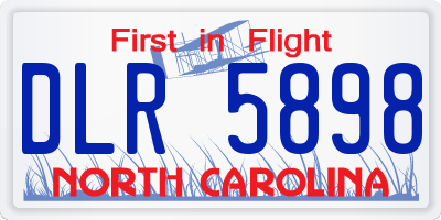 NC license plate DLR5898