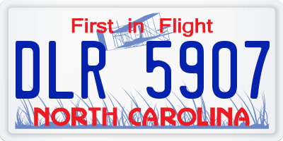 NC license plate DLR5907