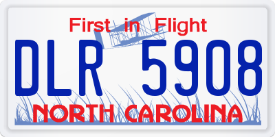 NC license plate DLR5908