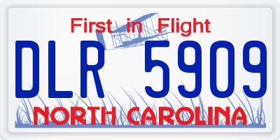 NC license plate DLR5909