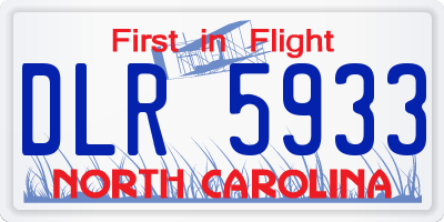 NC license plate DLR5933
